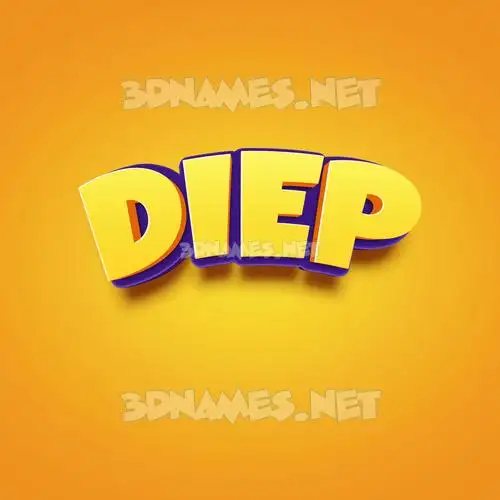 diep in Orange Toon style - 3D name wallpaper