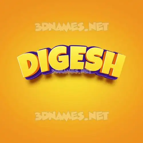 digesh in Orange Toon style - 3D name wallpaper digesh in Orange Toon style - 3D name wallpaper