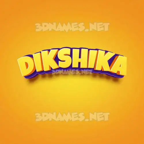 dikshika in Orange Toon style - 3D name wallpaper