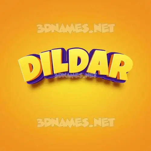 dildar in Orange Toon style - 3D name wallpaper dildar in Orange Toon style - 3D name wallpaper