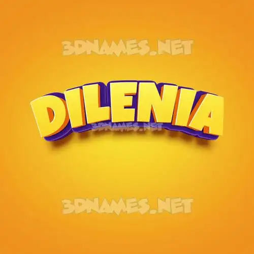 dilenia in Orange Toon style - 3D name wallpaper dilenia in Orange Toon style - 3D name wallpaper