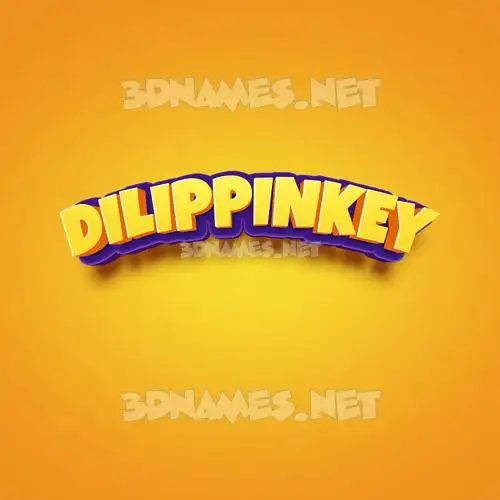 dilippinkey in Orange Toon style - 3D name wallpaper dilippinkey in Orange Toon style - 3D name wallpaper