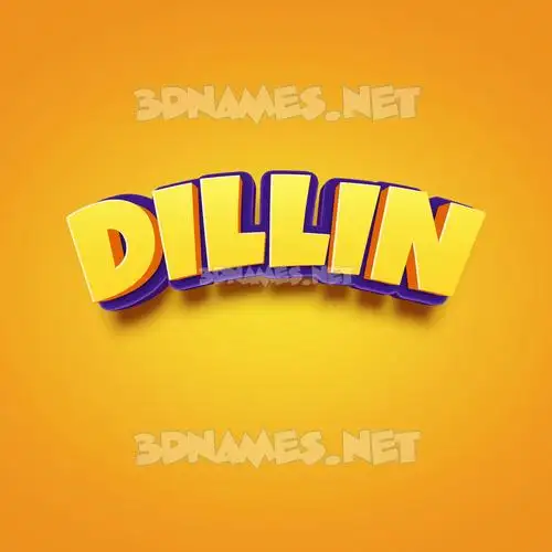 dillin in Orange Toon style - 3D name wallpaper dillin in Orange Toon style - 3D name wallpaper