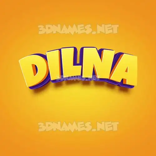 dilna in Orange Toon style - 3D name wallpaper dilna in Orange Toon style - 3D name wallpaper