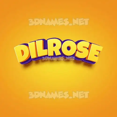 dilrose in Orange Toon style - 3D name wallpaper dilrose in Orange Toon style - 3D name wallpaper