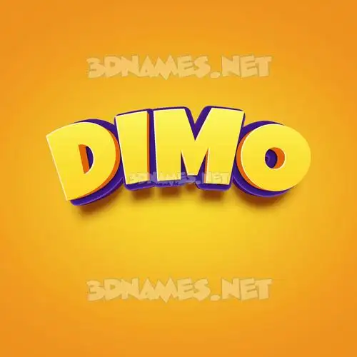 dimo in Orange Toon style - 3D name wallpaper dimo in Orange Toon style - 3D name wallpaper