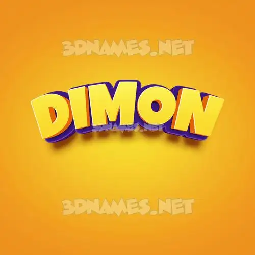 dimon in Orange Toon style - 3D name wallpaper dimon in Orange Toon style - 3D name wallpaper
