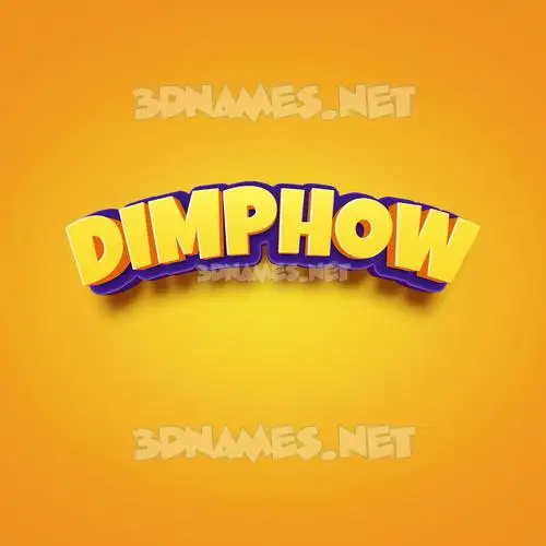 dimphow in Orange Toon style - 3D name wallpaper dimphow in Orange Toon style - 3D name wallpaper
