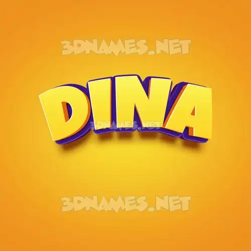 dina in Orange Toon style - 3D name wallpaper dina in Orange Toon style - 3D name wallpaper