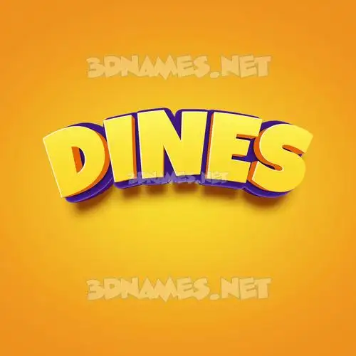 dines in Orange Toon style - 3D name wallpaper dines in Orange Toon style - 3D name wallpaper