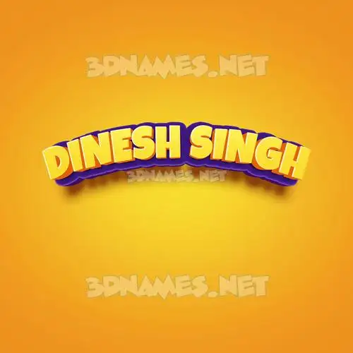dinesh singh in Orange Toon style - 3D name wallpaper
