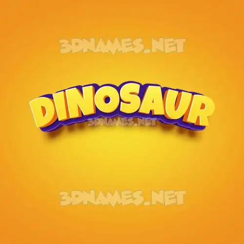 dinosaur in Orange Toon style - 3D name wallpaper dinosaur in Orange Toon style - 3D name wallpaper