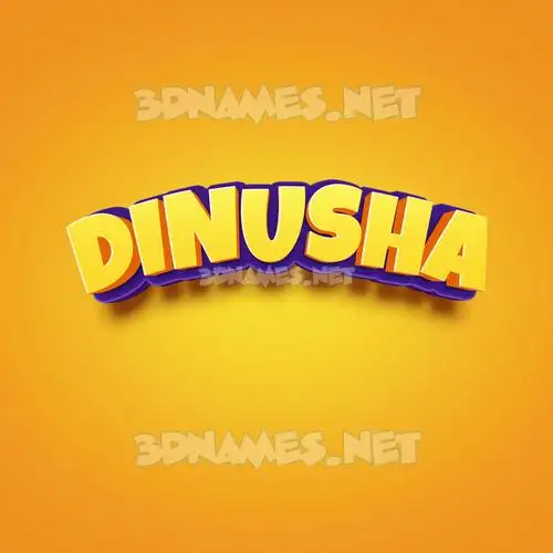 dinusha in Orange Toon style - 3D name wallpaper dinusha in Orange Toon style - 3D name wallpaper