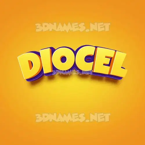 diocel in Orange Toon style - 3D name wallpaper diocel in Orange Toon style - 3D name wallpaper