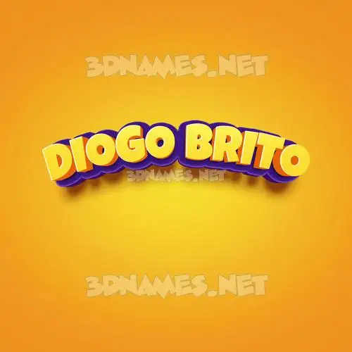 diogo brito in Orange Toon style - 3D name wallpaper diogo brito in Orange Toon style - 3D name wallpaper