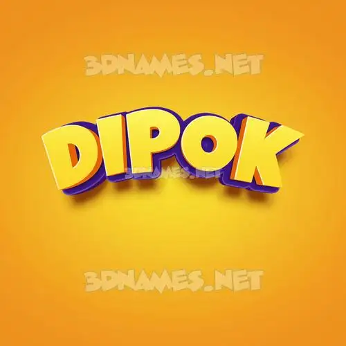 dipok in Orange Toon style - 3D name wallpaper dipok in Orange Toon style - 3D name wallpaper