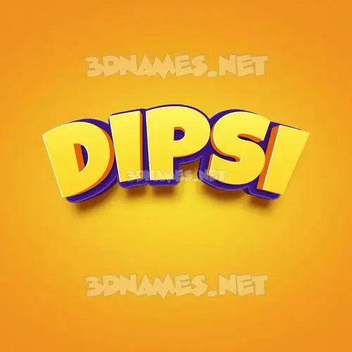 dipsi in Orange Toon style - 3D name wallpaper dipsi in Orange Toon style - 3D name wallpaper