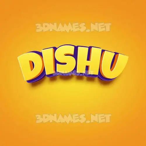 dishu in Orange Toon style - 3D name wallpaper dishu in Orange Toon style - 3D name wallpaper