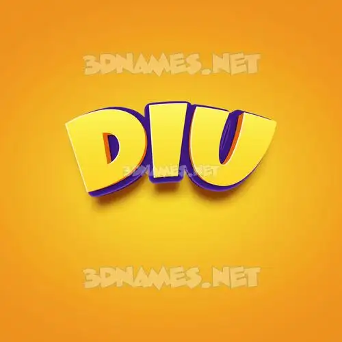 diu in Orange Toon style - 3D name wallpaper diu in Orange Toon style - 3D name wallpaper