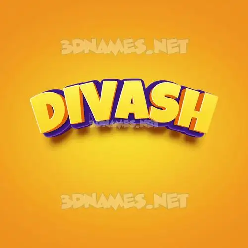divash in Orange Toon style - 3D name wallpaper divash in Orange Toon style - 3D name wallpaper