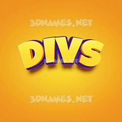divs in Orange Toon style - 3D name wallpaper