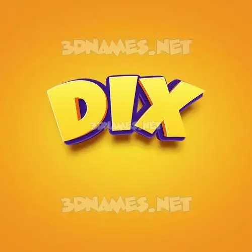 dix in Orange Toon style - 3D name wallpaper dix in Orange Toon style - 3D name wallpaper