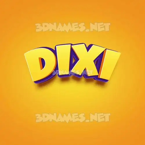dixi in Orange Toon style - 3D name wallpaper dixi in Orange Toon style - 3D name wallpaper