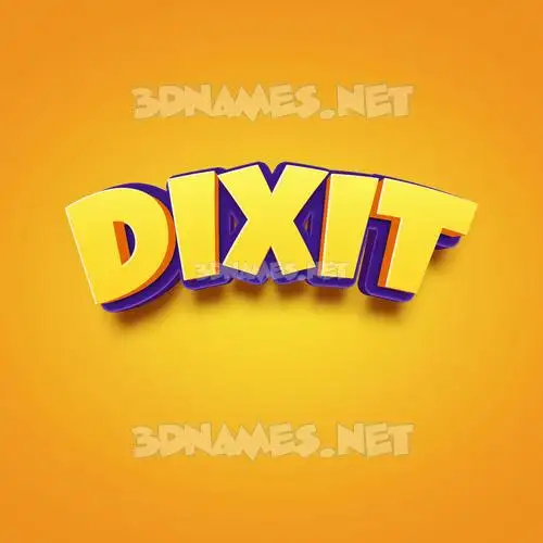 dixit in Orange Toon style - 3D name wallpaper dixit in Orange Toon style - 3D name wallpaper