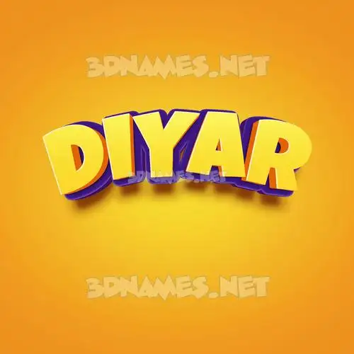 diyar in Orange Toon style - 3D name wallpaper diyar in Orange Toon style - 3D name wallpaper