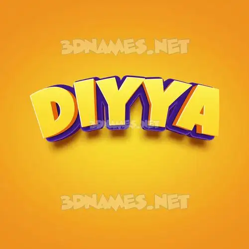 diyya in Orange Toon style - 3D name wallpaper diyya in Orange Toon style - 3D name wallpaper