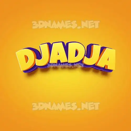 djadja in Orange Toon style - 3D name wallpaper djadja in Orange Toon style - 3D name wallpaper