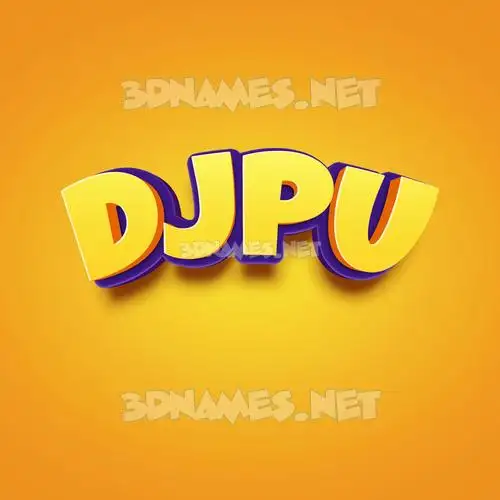 djpu in Orange Toon style - 3D name wallpaper djpu in Orange Toon style - 3D name wallpaper