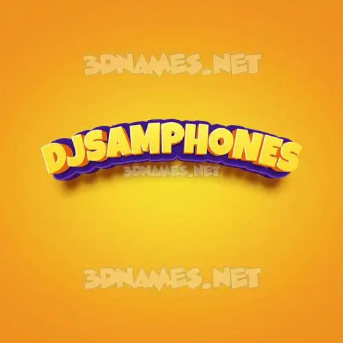 djsamphones in Orange Toon style - 3D name wallpaper djsamphones in Orange Toon style - 3D name wallpaper