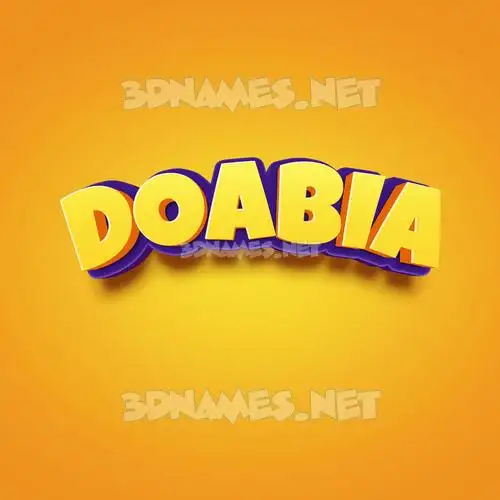 doabia in Orange Toon style - 3D name wallpaper doabia in Orange Toon style - 3D name wallpaper