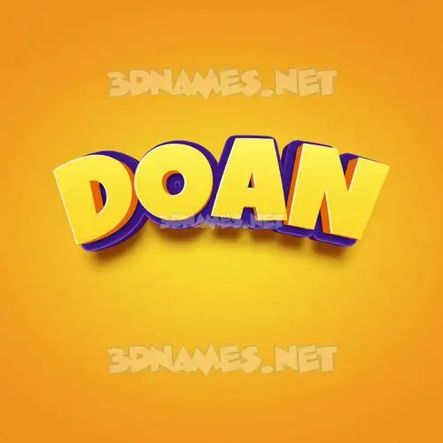 doan in Orange Toon style - 3D name wallpaper doan in Orange Toon style - 3D name wallpaper