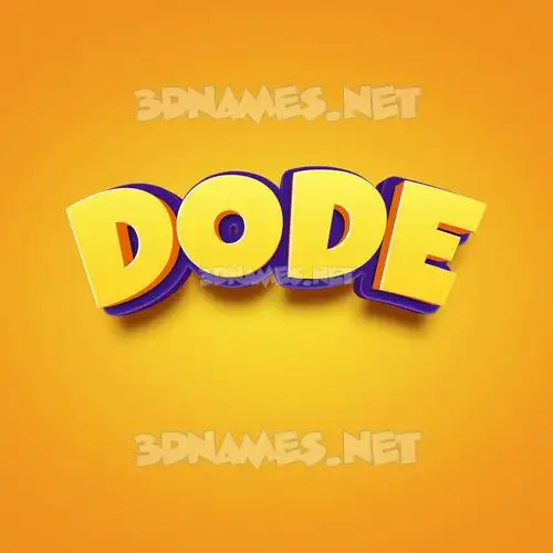 dode in Orange Toon style - 3D name wallpaper dode in Orange Toon style - 3D name wallpaper