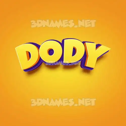dody in Orange Toon style - 3D name wallpaper dody in Orange Toon style - 3D name wallpaper