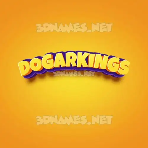 dogarkings in Orange Toon style - 3D name wallpaper