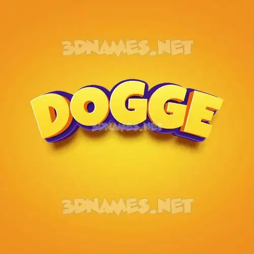 dogge in Orange Toon style - 3D name wallpaper dogge in Orange Toon style - 3D name wallpaper