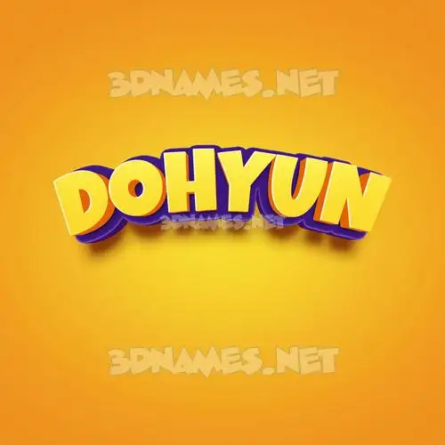 dohyun in Orange Toon style - 3D name wallpaper