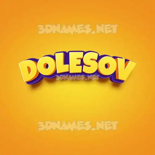 dolesov in Orange Toon style - 3D name wallpaper dolesov in Orange Toon style - 3D name wallpaper