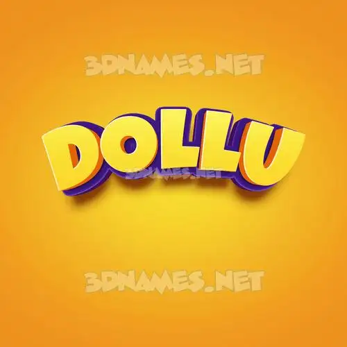 dollu in Orange Toon style - 3D name wallpaper dollu in Orange Toon style - 3D name wallpaper