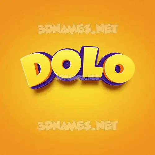 dolo in Orange Toon style - 3D name wallpaper dolo in Orange Toon style - 3D name wallpaper