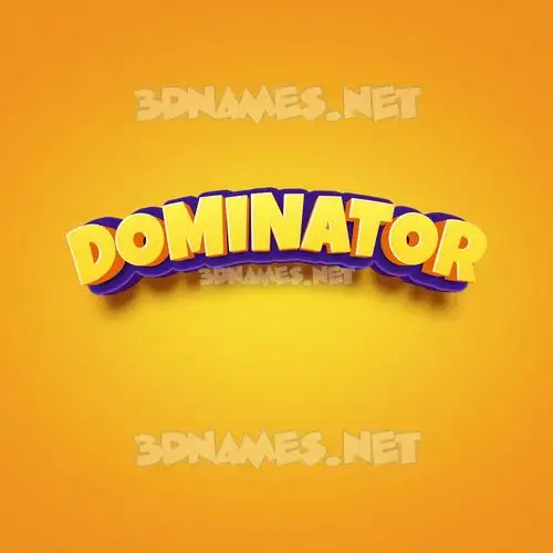 dominator in Orange Toon style - 3D name wallpaper dominator in Orange Toon style - 3D name wallpaper