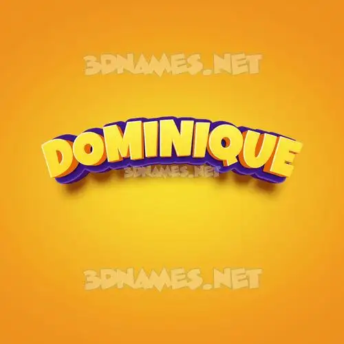 dominique in Orange Toon style - 3D name wallpaper dominique in Orange Toon style - 3D name wallpaper