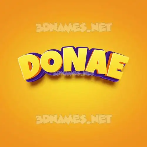 donae in Orange Toon style - 3D name wallpaper