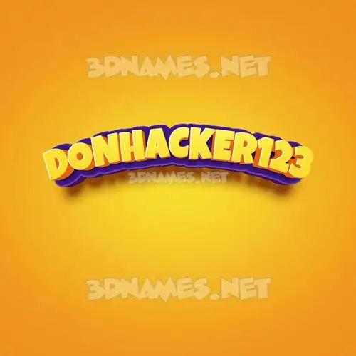 donhacker123 in Orange Toon style - 3D name wallpaper