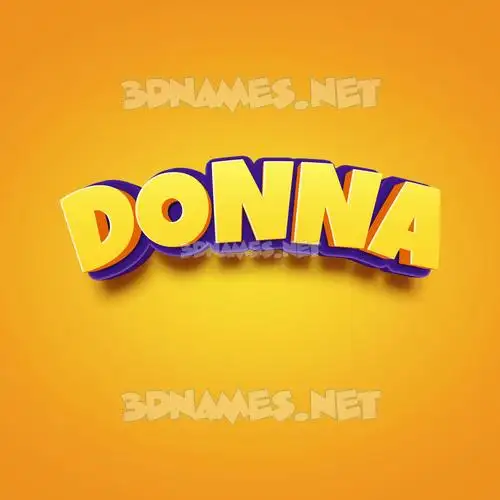 donna in Orange Toon style - 3D name wallpaper donna in Orange Toon style - 3D name wallpaper