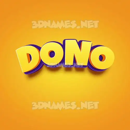 dono in Orange Toon style - 3D name wallpaper dono in Orange Toon style - 3D name wallpaper