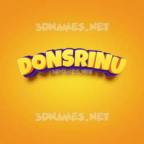 donsrinu in Orange Toon style - 3D name wallpaper donsrinu in Orange Toon style - 3D name wallpaper